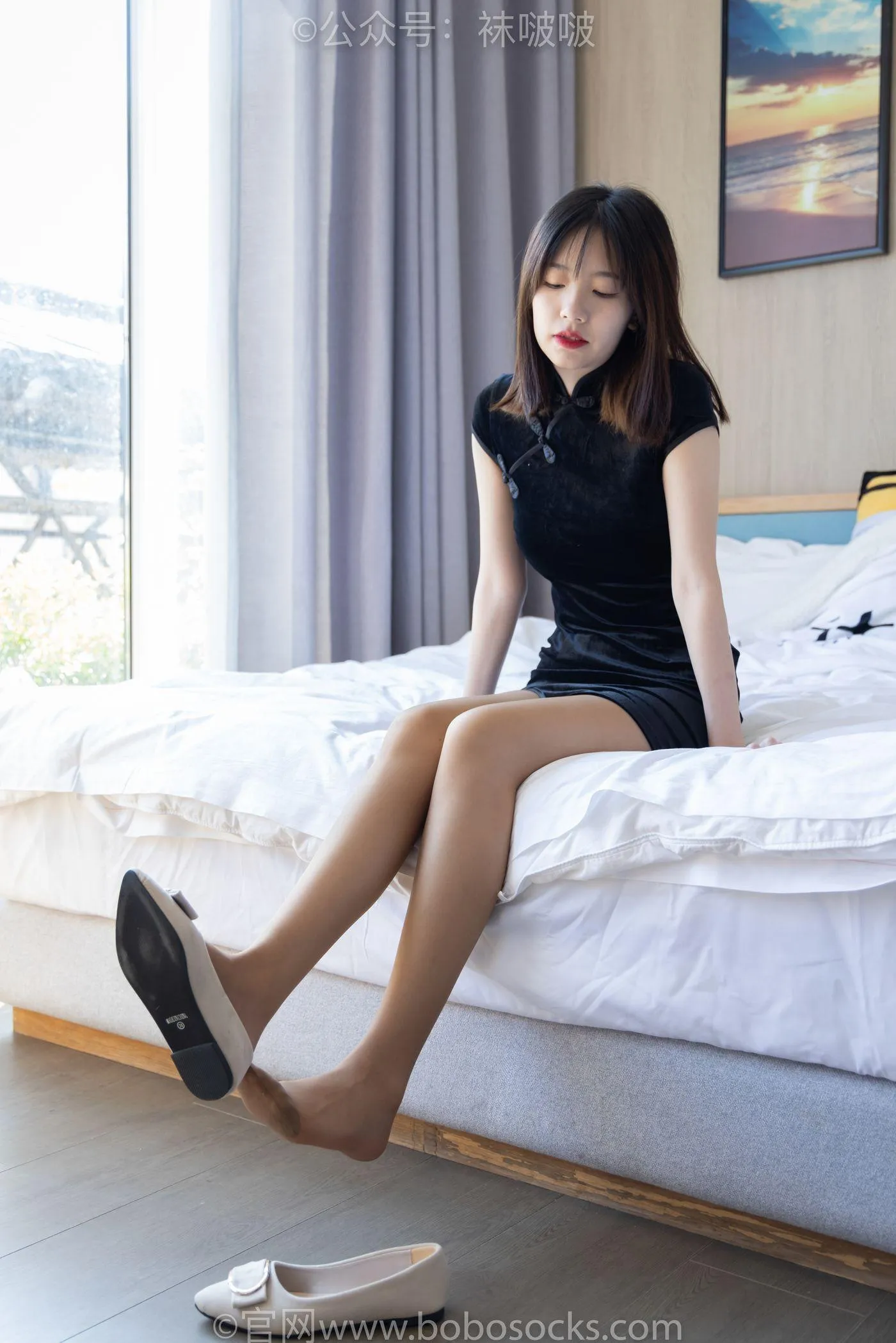 [BoBoSocks袜啵啵]NO.035 小甜豆-平底鞋、薄灰丝、薄咖啡丝 [133P]插图2